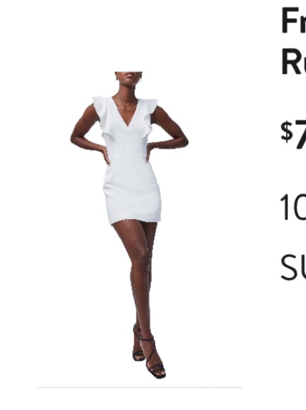 French Connection Whisper Ruffle Minidress in White
